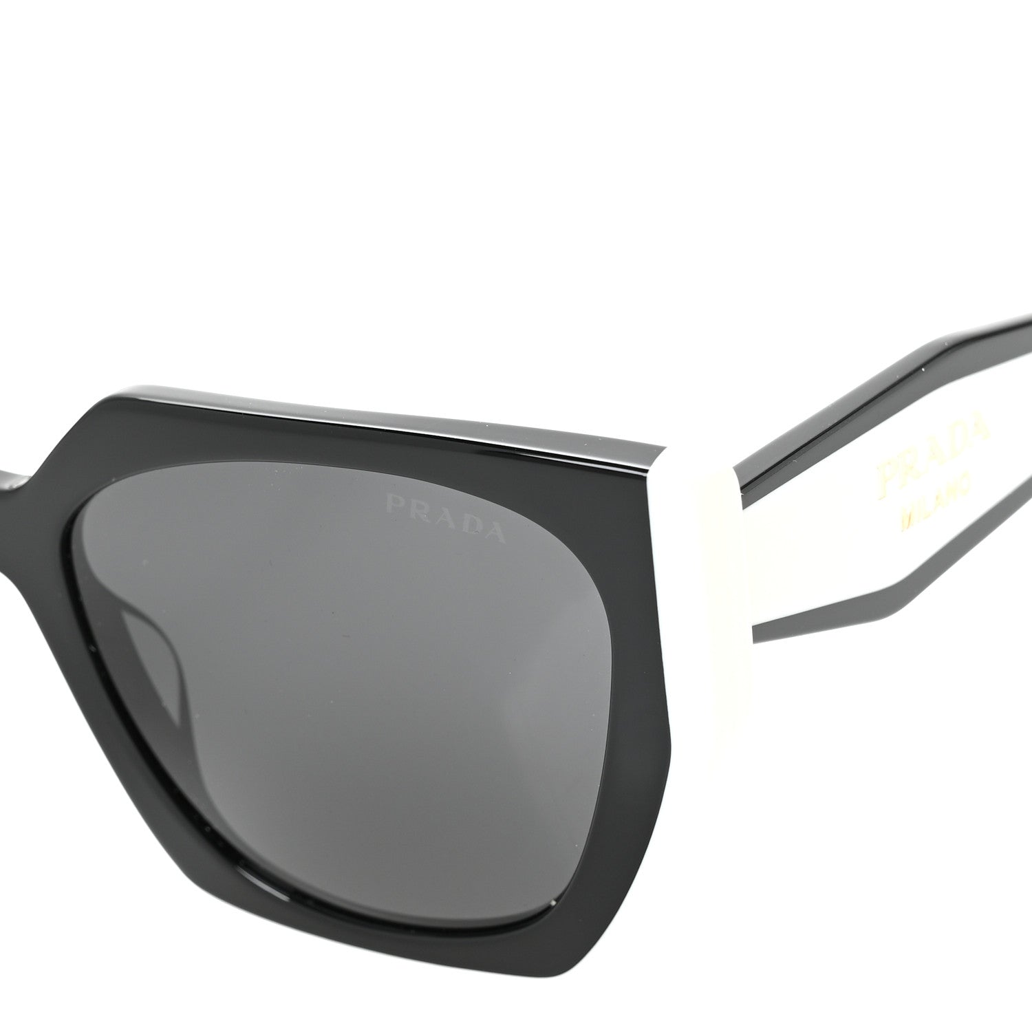 Prada Acetate Sunglasses SPR 15W Black White 7 of 8