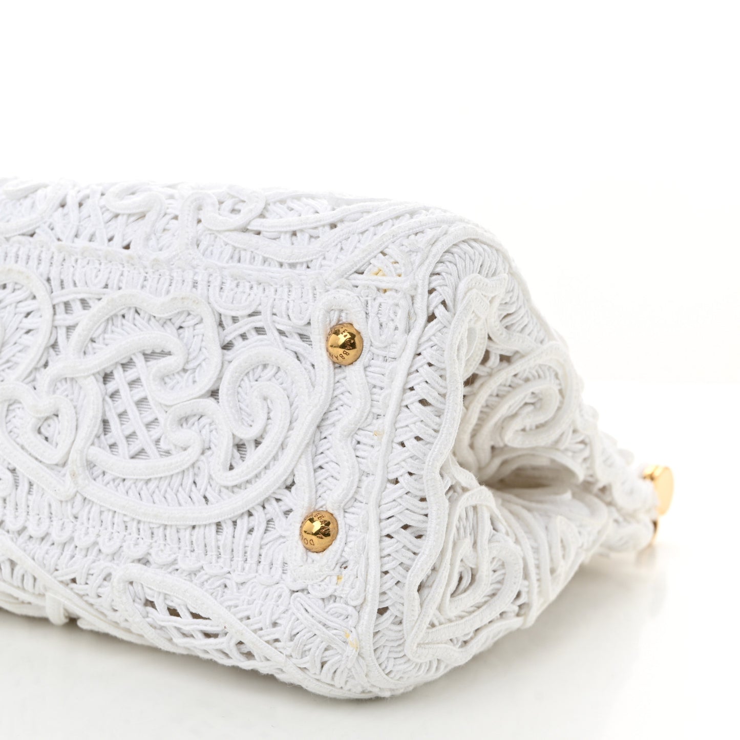 Cordonetto Lace Medium Miss Sicily Satchel White