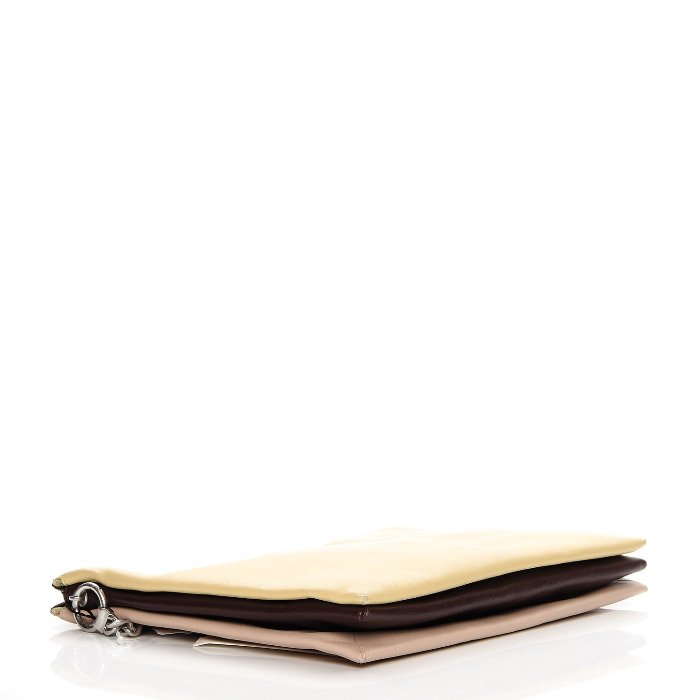 Lambskin Soft Trio Zipped Bag Vanilla