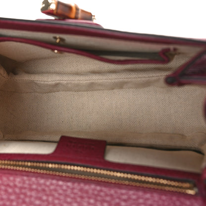 Gucci Calfskin Small New Bamboo Top Handle Bag Red 5 of 10