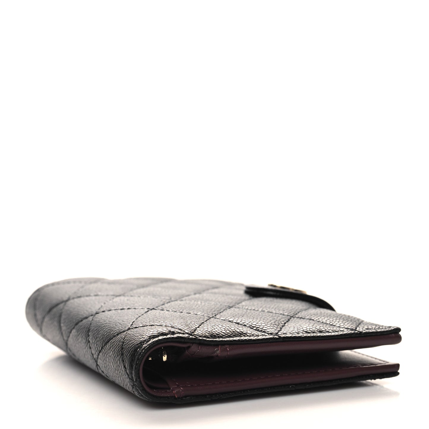 Caviar Quilted Passport Holder Black