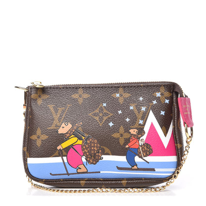 Louis Vuitton Monogram 2018 Christmas Animation Mini Bears Pochette Accessories 1 of 10