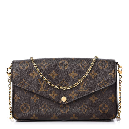 Louis Vuitton Monogram Pochette Felicie Chain Wallet Fuchsia 1 of 11