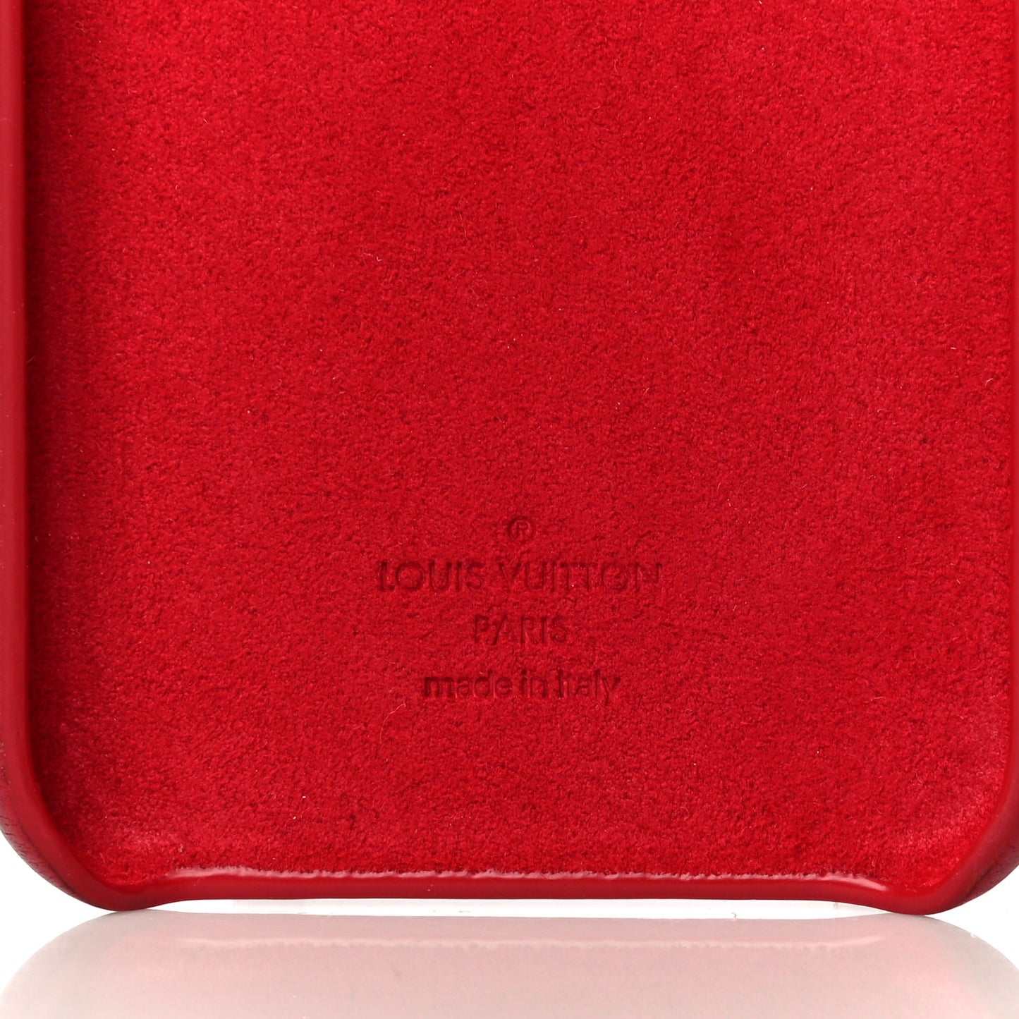 Calfskin Monogram iPhone 11 Pro Max Bumper Scarlet