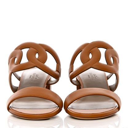 Hermes Nappa Bikini Sandals 37 Gold 2 of 10