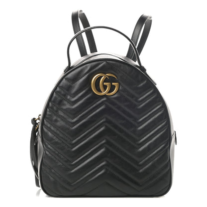 Gucci Calfskin Matelasse GG Marmont Backpack Black 1 of 13