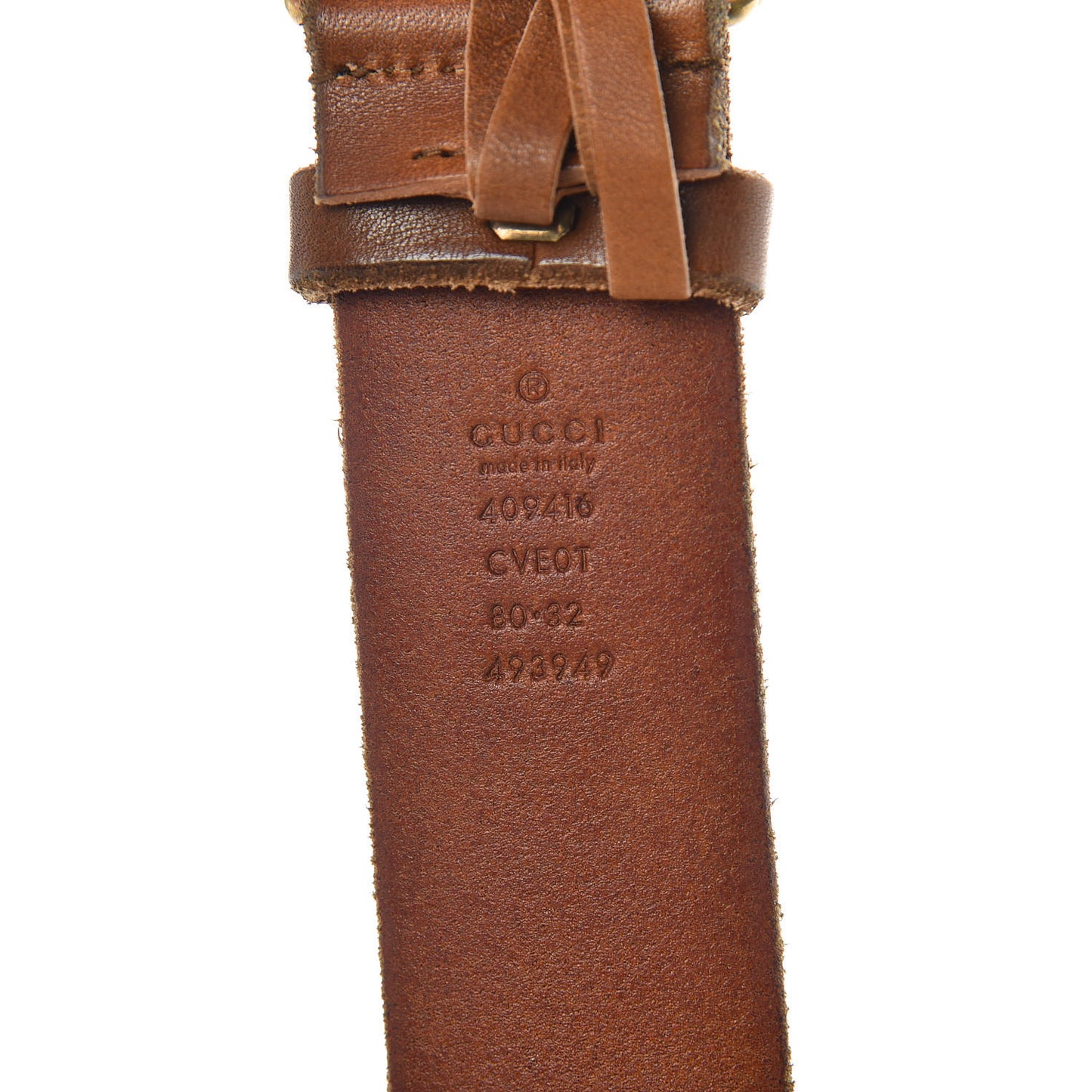 Faded Calfskin Double G 40mm Belt 80 32 Cuir