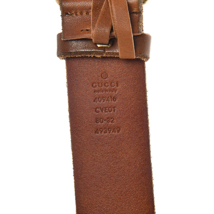 Gucci Faded Calfskin Double G 40mm Belt 80 32 Cuir 4 of 6
