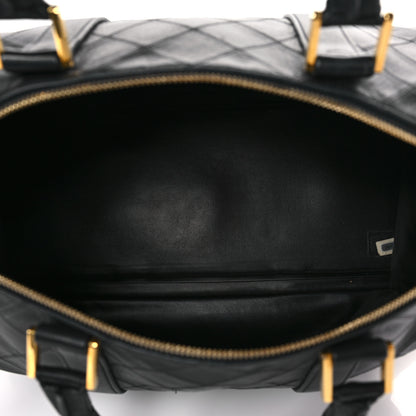 Chanel Calfskin Stitched CC Boston Black 5 of 11