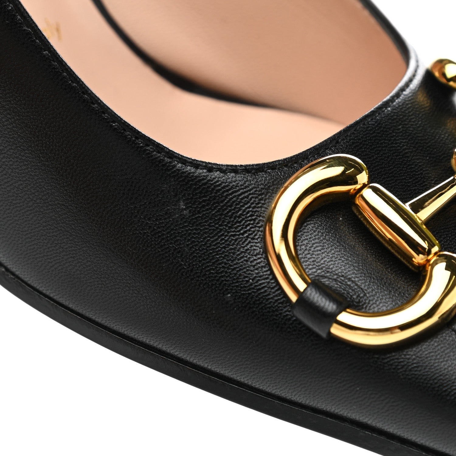 Gucci Malaga Kid Horsebit 75mm Pumps 37.5 Black 9 of 11