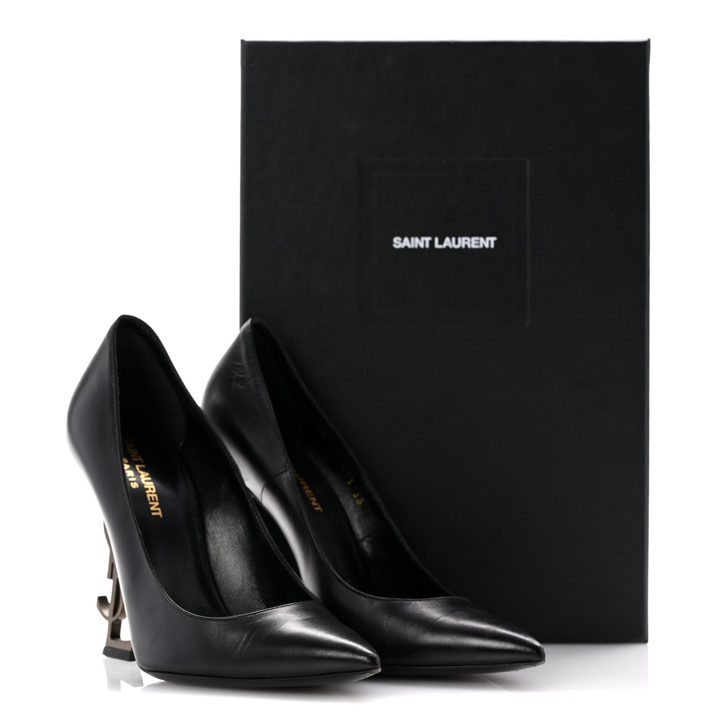 Saint Laurent Calfskin Opyum 110 Pumps 38 Black 13 of 13