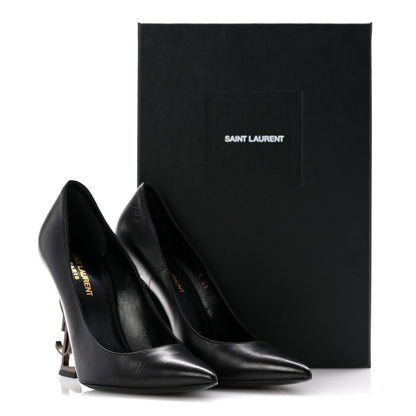Saint Laurent Calfskin Opyum 110 Pumps 38 Black 13 of 13