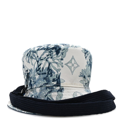 Louis Vuitton Cotton LV Play Monogram Aquagarden Reversible Bucket Hat Blue 10 of 14