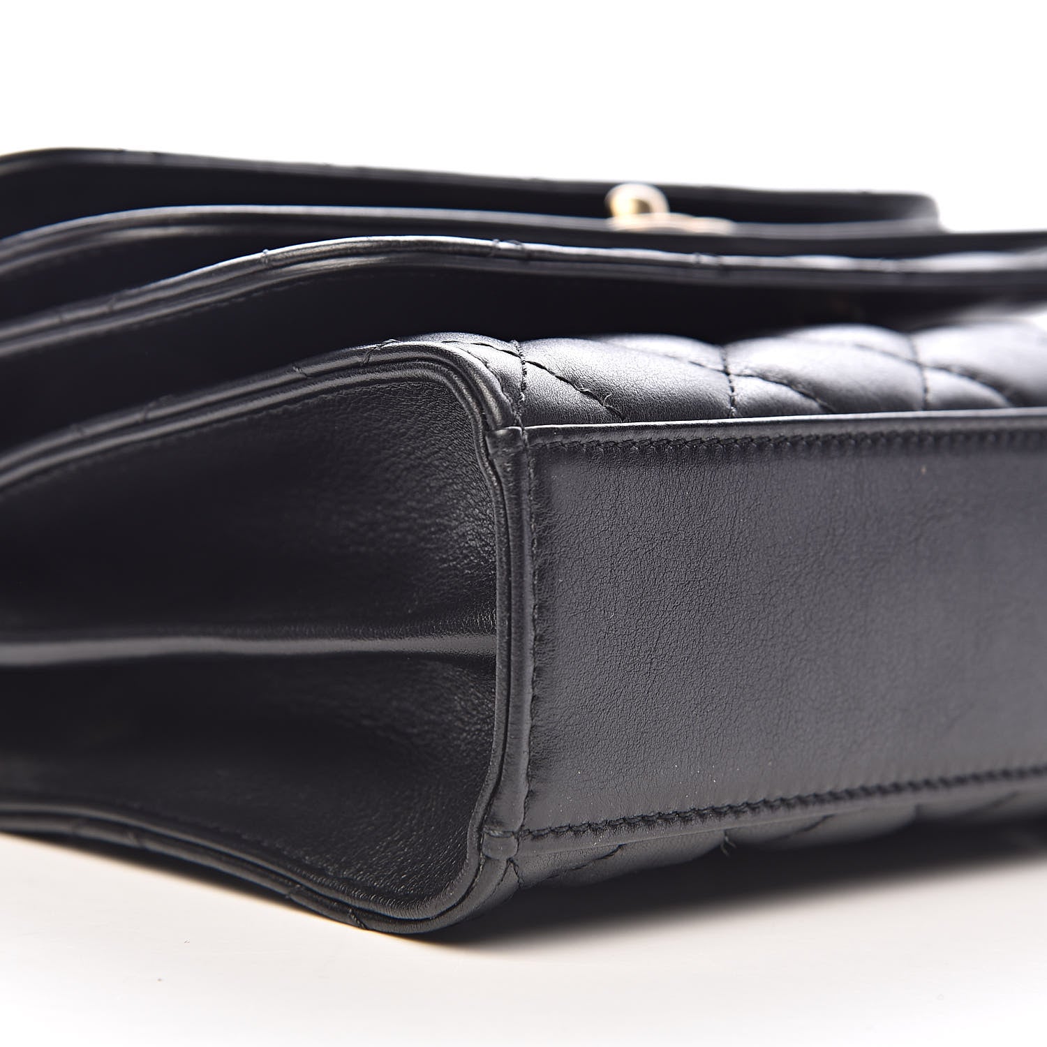 Chanel Calfskin Quilted Triple Flap Black 10 of 12
