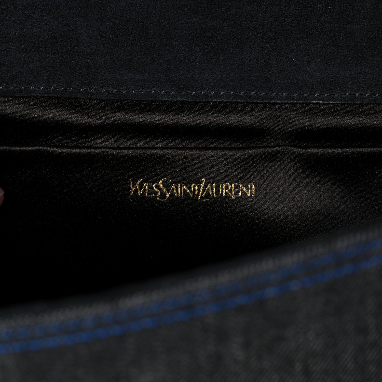 Saint Laurent Denim Y Ligne Clutch 6 of 10