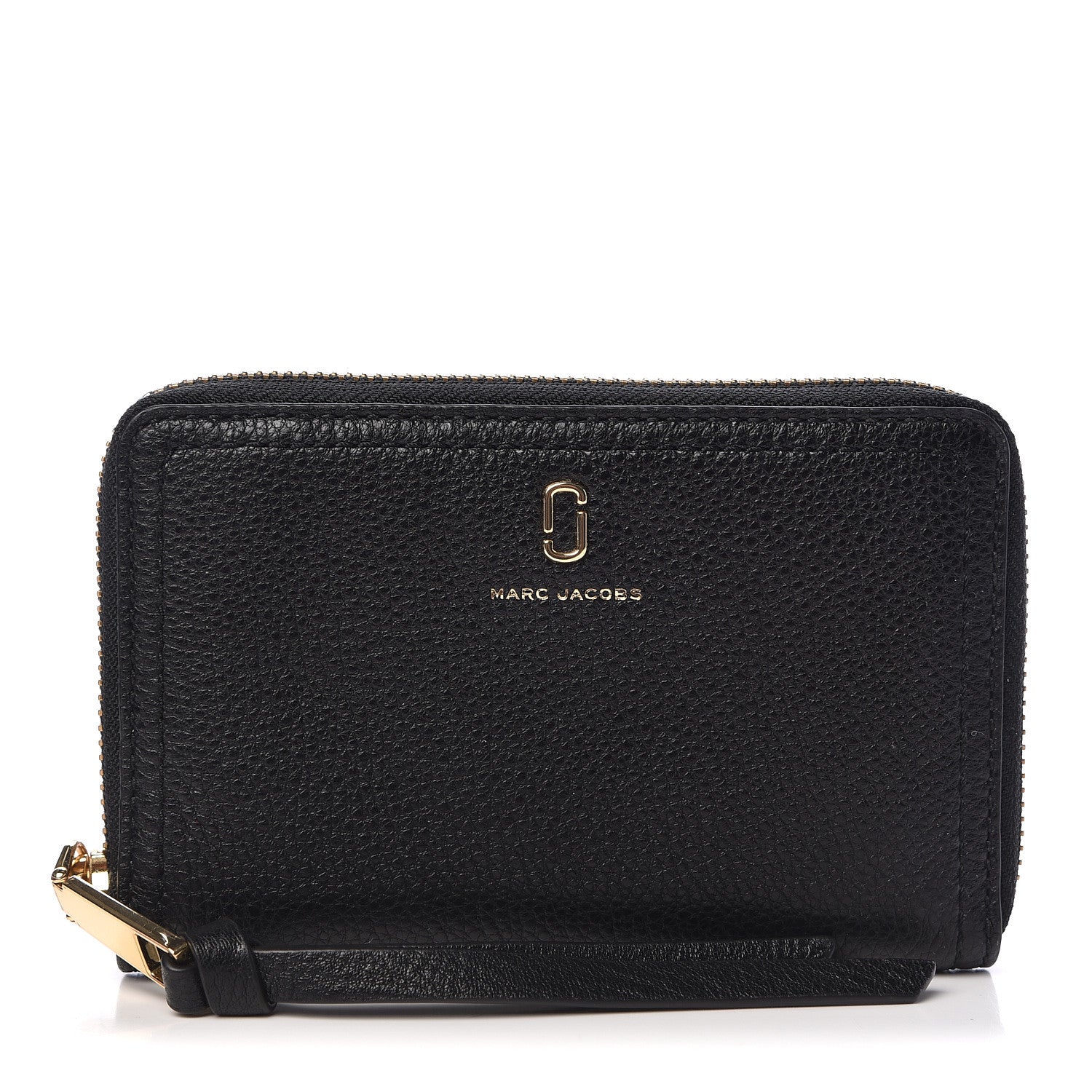 Marc Jacobs Grained Calfskin Softshot Standard Wallet Black 1 of 7