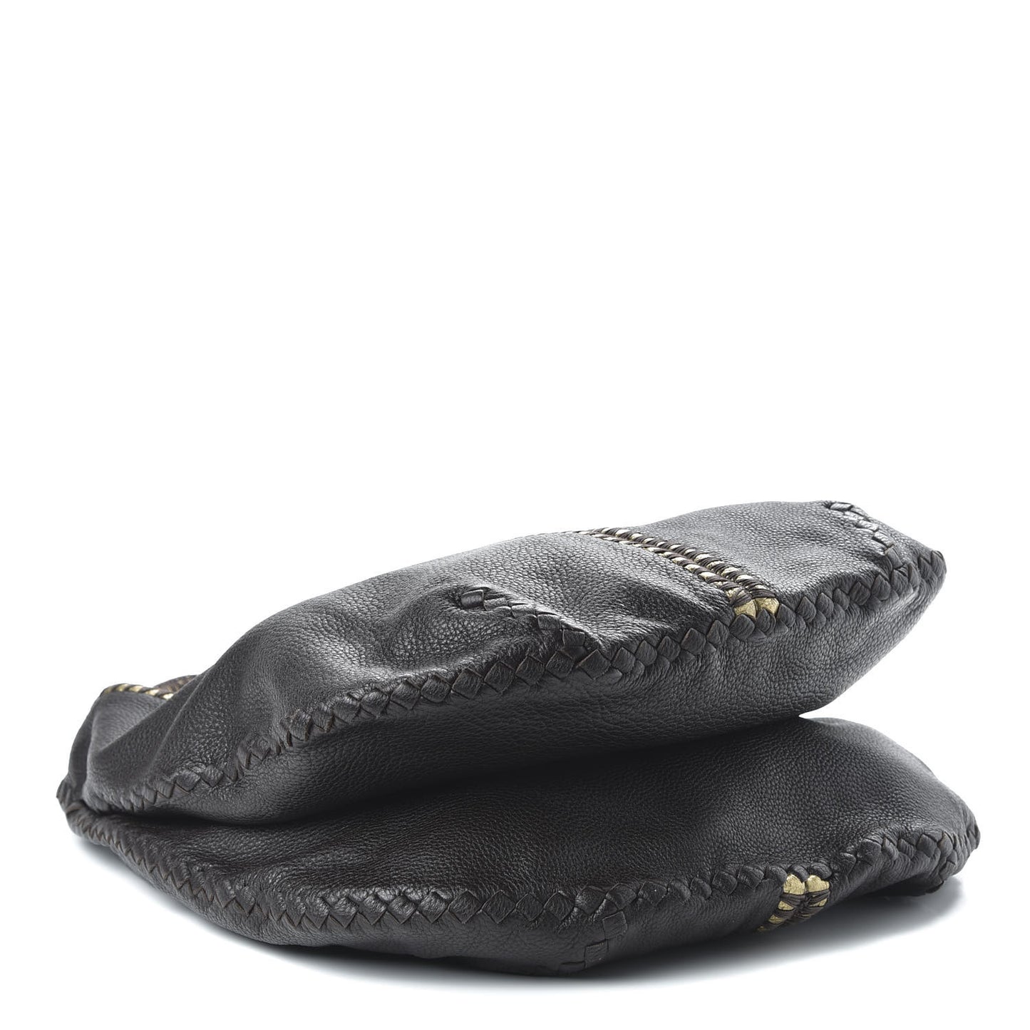 Cervo Deerskin Large Double Compartment Hobo Ebano