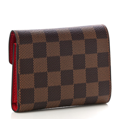 Louis Vuitton Damier Ebene Victorine Wallet Cherry 3 of 10