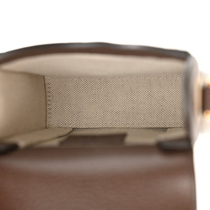 Gucci Monogram Jumbo GG Textured Dollar Calfskin Mini Horsebit 1955 Crossbody Bag Camel Ebony New Acero 5 of 10
