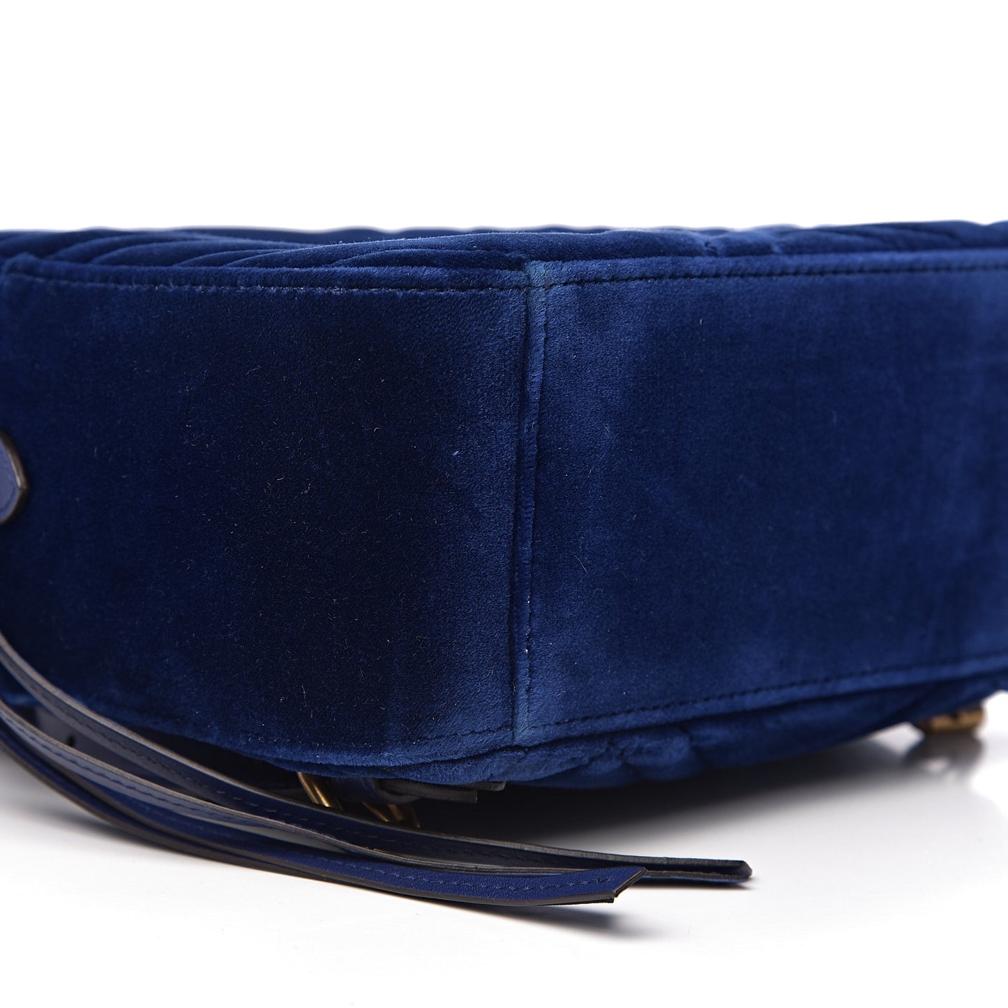 Velvet Matelasse GG Marmont Dome Backpack Cobalt Blue
