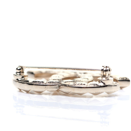 Chanel Studded CC Pin Brooch Gold 4 of 7