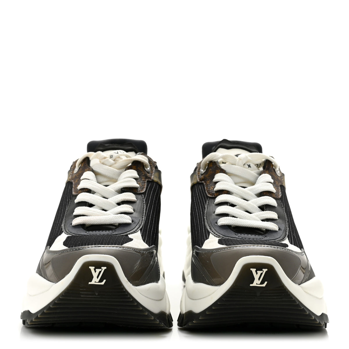 Monogram Calfskin Run 55 Sneakers 39 Black