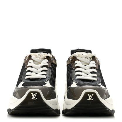 Louis Vuitton Monogram Calfskin Run 55 Sneakers 39 Black 3 of 9