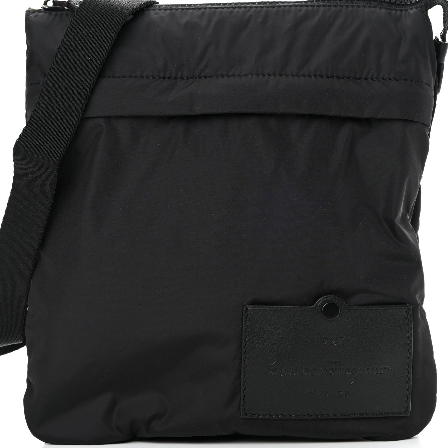Salvatore Ferragamo Nylon Messenger Black Tuscan Olive 9 of 12