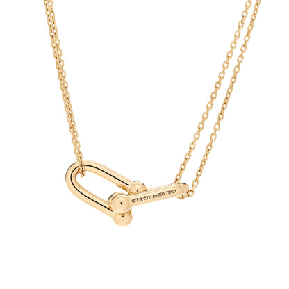 Tiffany 18K Yellow Gold HardWear Double Link Pendant Necklace 3 of 4