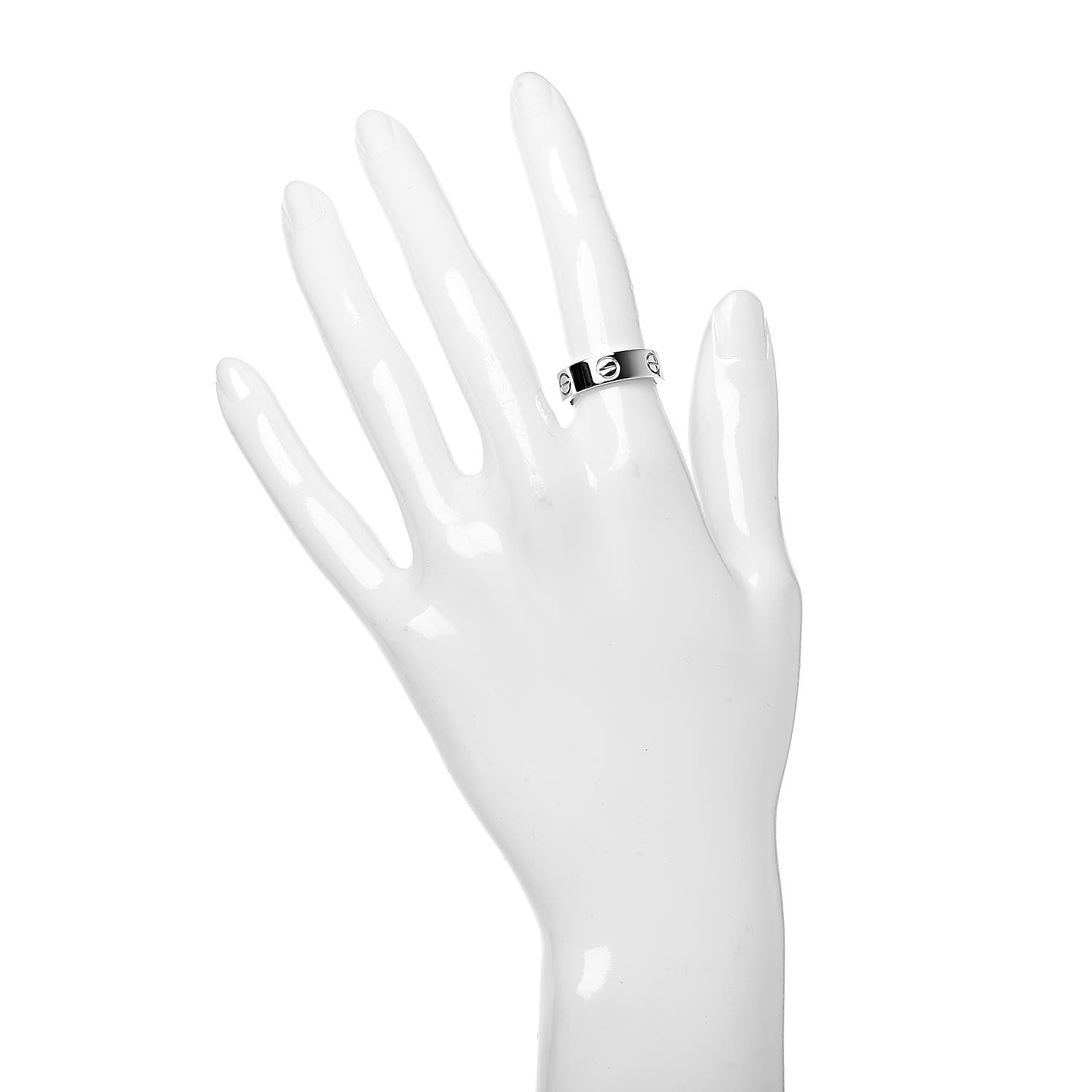 Cartier 18K White Gold 5.5mm LOVE Ring 51 5.75 2 of 4