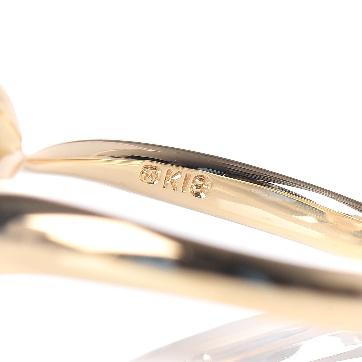 18K Yellow Gold Diamond Akoya Pearl 6mm Flower Ring 50 5.5