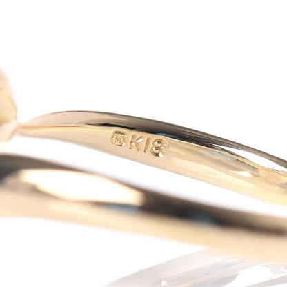 Mikimoto 18K Yellow Gold Diamond Akoya Pearl 6mm Flower Ring 50 5.5 5 of 5