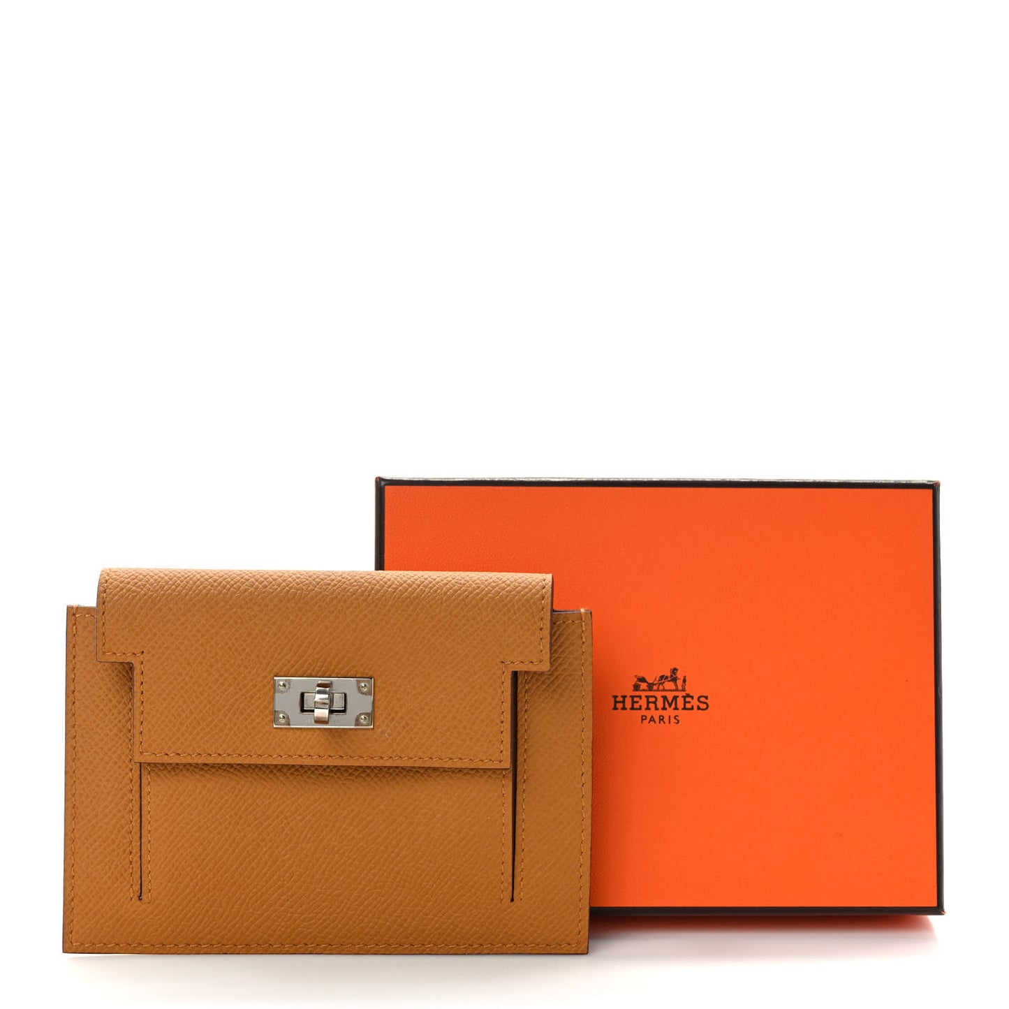 Epsom Kelly Pocket Compact Wallet Sesame