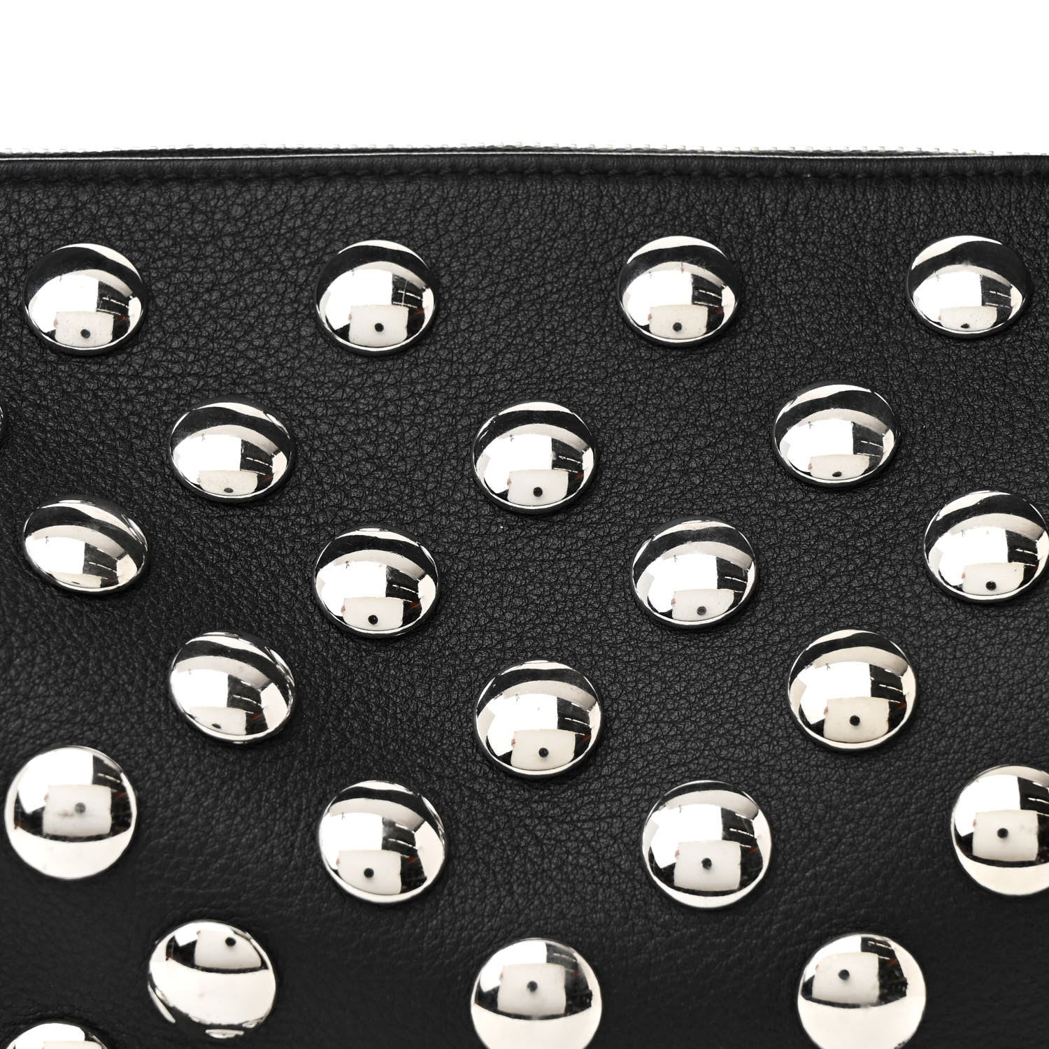 Khaite Pebbled Sport Calfskin Studded Elena Black 7 of 9