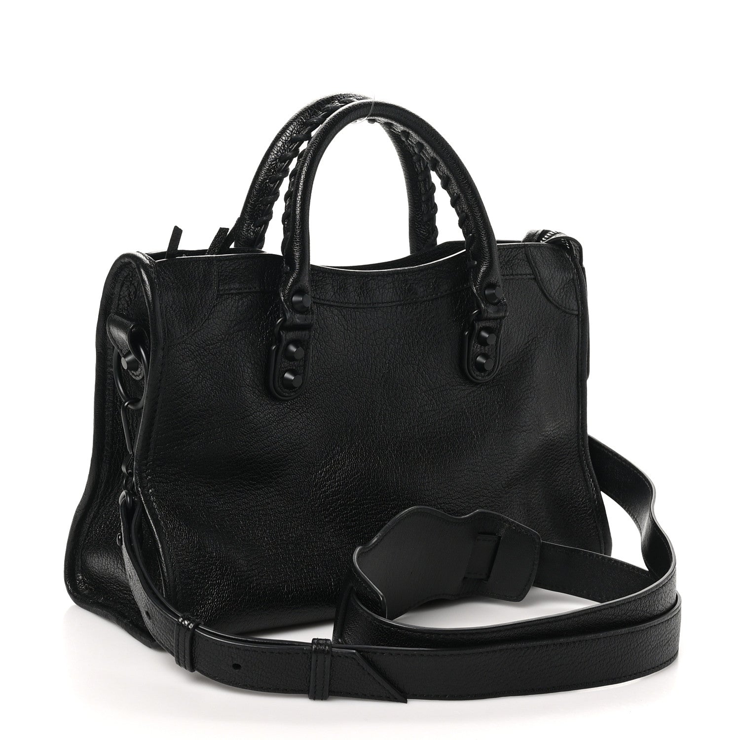Balenciaga Chevre Black Metallic Edge Hardware S City Black 3 of 9