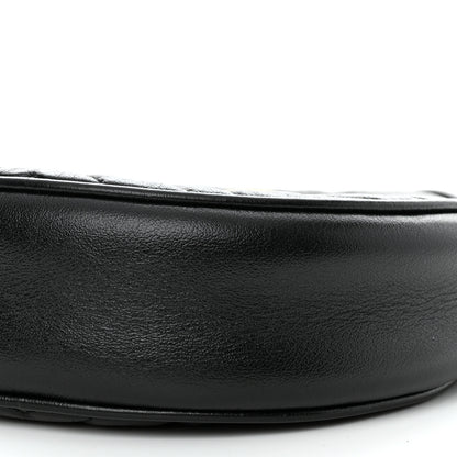 Gucci Azalea Calfskin Matelasse Heart Mini GG Marmont Round Shoulder Bag Black 10 of 10