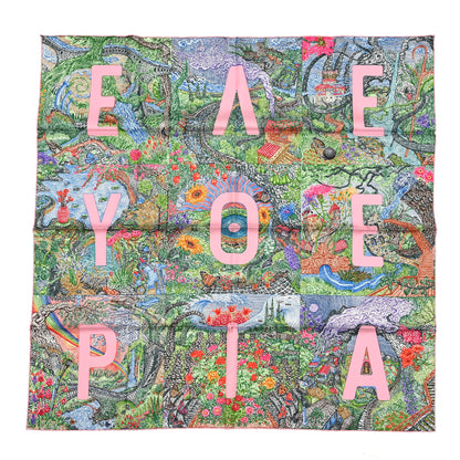 Hermes Silk Eleftheria Scarf 90 Vert Vif Rose Encre 1 of 4