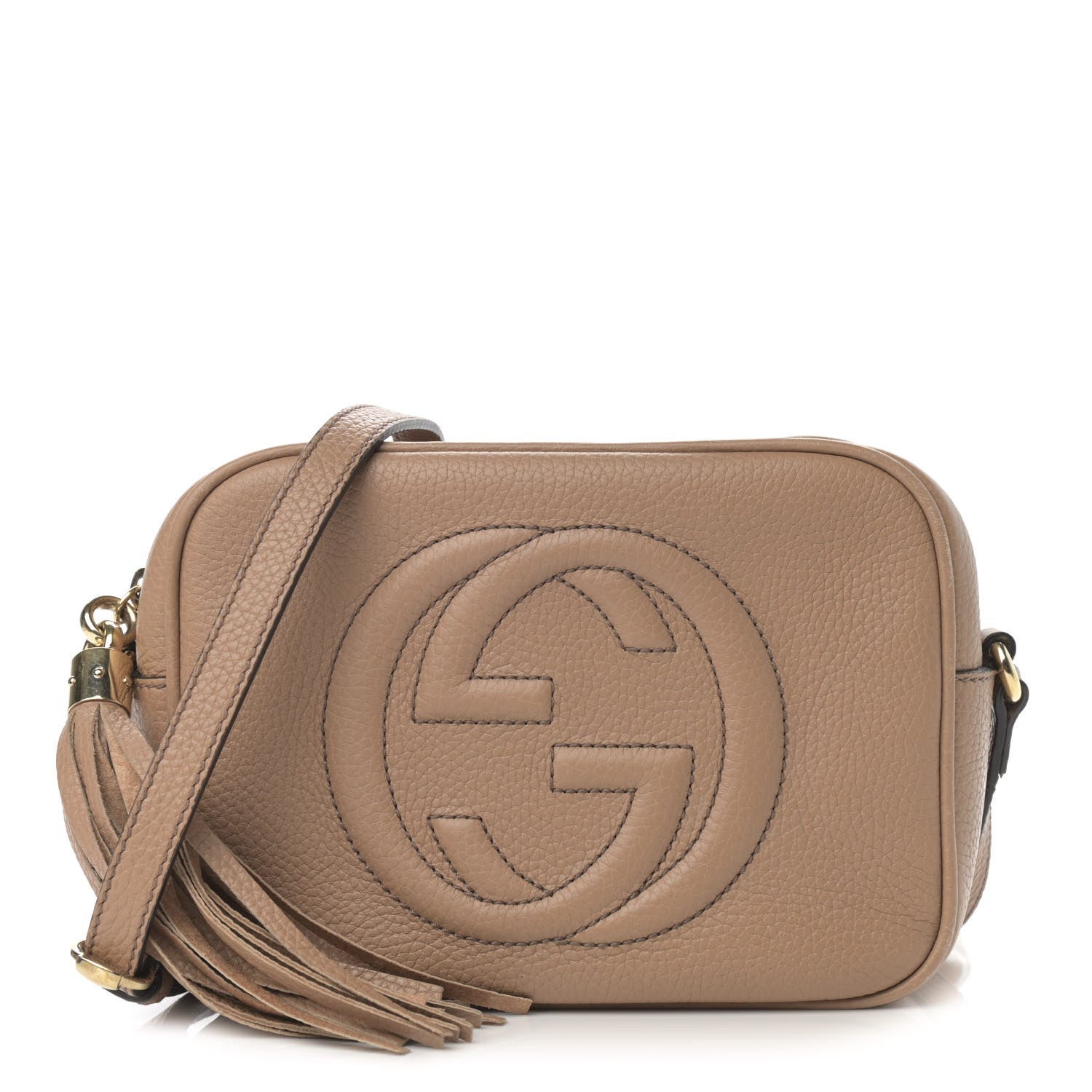 Gucci Pebbled Calfskin Small Soho Disco Bag Camelia 1 of 14