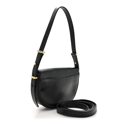 Prada Soft Calfskin Triangle Arque Flap Shoulder Bag Black 2 of 9