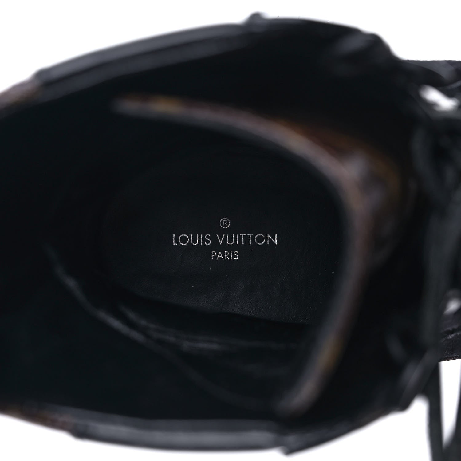 Louis Vuitton Suede Calfskin Monogram Laureate Platform Desert Boots 40 Black 7 of 10