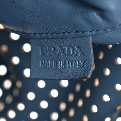 Prada Scamosciato Perforated Suede Hobo Cammello 8 of 15