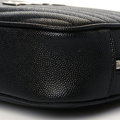 Saint Laurent Grain De Poudre Matelasse Monogram Mini Lou Camera Bag Black 10 of 11