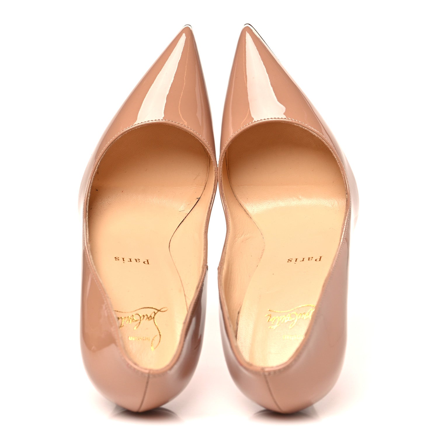 Christian Louboutin Patent So Kate 120 Pumps 38 Nude 2 of 9
