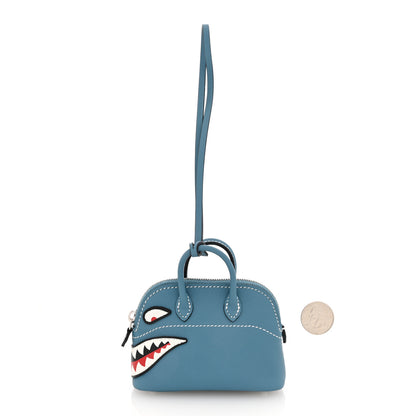 Hermes Swift Shark Bolide Bag Charm Blue Jean 2 of 6