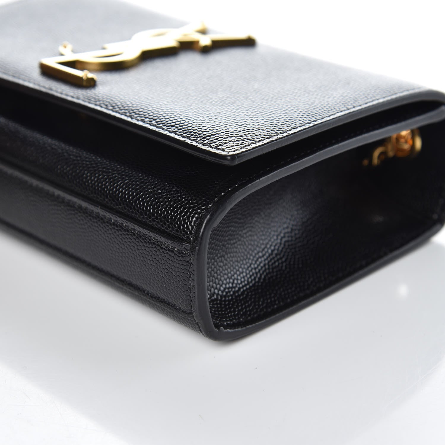 Saint Laurent Grain De Poudre Small Monogram Kate Satchel Black 9 of 9