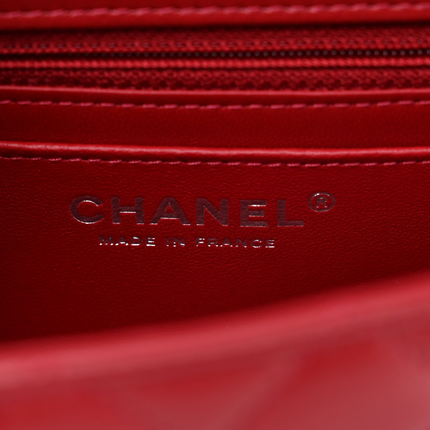 Chanel Lambskin Quilted Mini Rectangular Flap Red 6 of 10