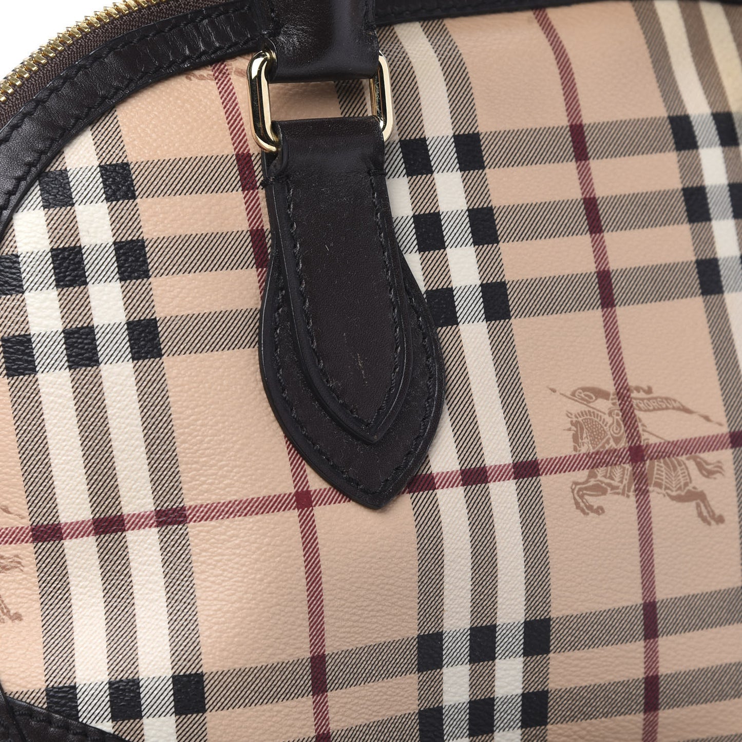 Haymarket Check Small Orchard Bowling Bag Chocolate