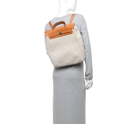 Hermes Vache Hunter Criss Viking Herbag a Dos Retourne Backpack Ecru Beige Naturel 2 of 12