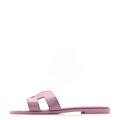 Hermes Calfskin Oran Sandals 40 Bruyère 1 of 9