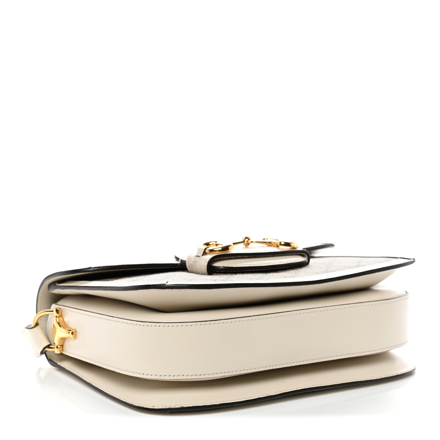 GG Supreme Monogram Horsebit 1955 Shoulder Bag Beige Mystic White